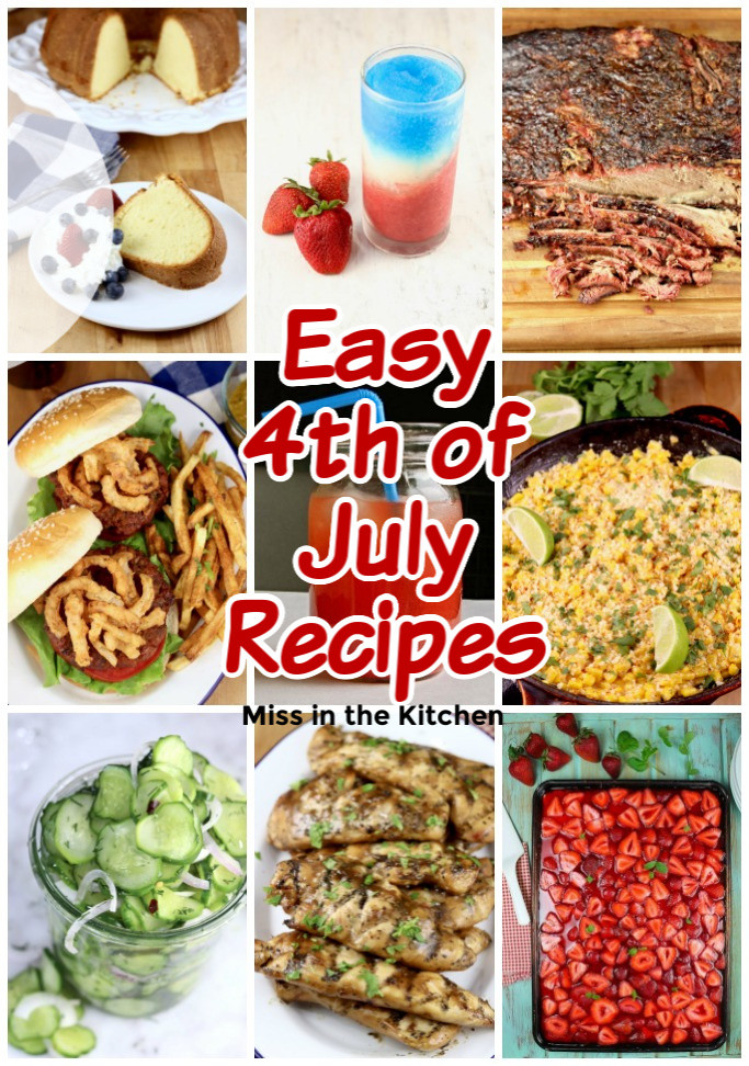 4Th Of July Appetizers And Side Dishes
 Easy 4th of July Recipes plete Menu Ideas Miss in