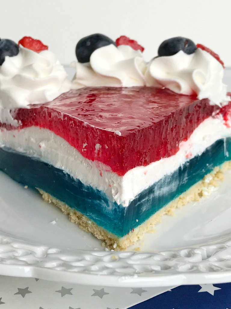 4Th Of July Jello Dessert
 4th of July Patriotic Jello Pie To her as Family
