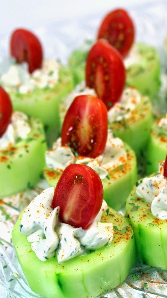Appetizers For Potluck
 52 Ways to Cook Cucumber Bites with Herb Cream Cheese and
