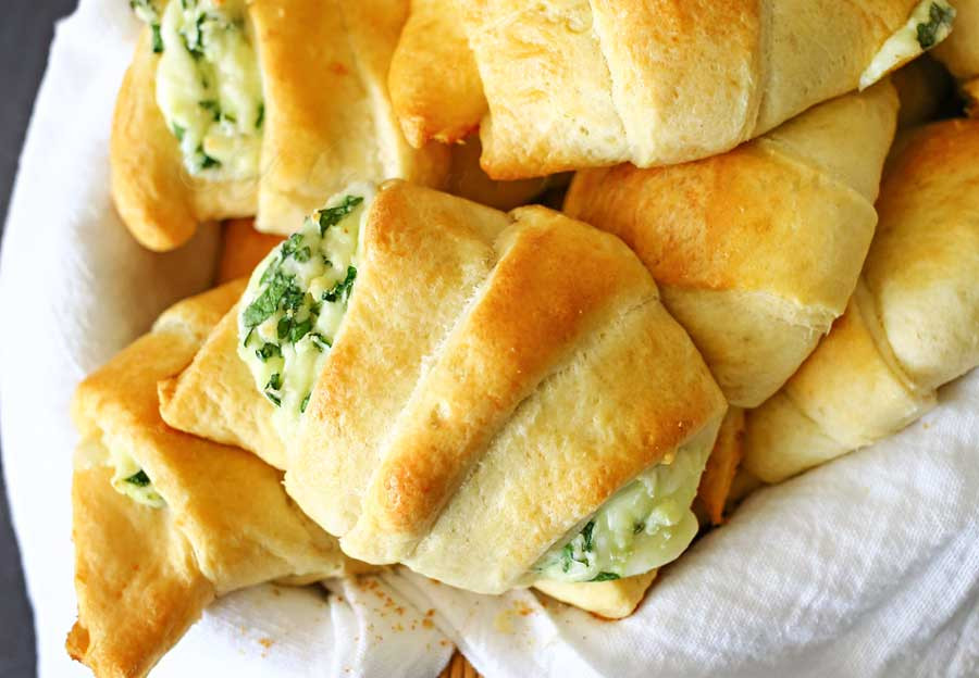 Appetizers Made With Crescent Rolls
 Cheesy Spinach Crescents Kleinworth & Co