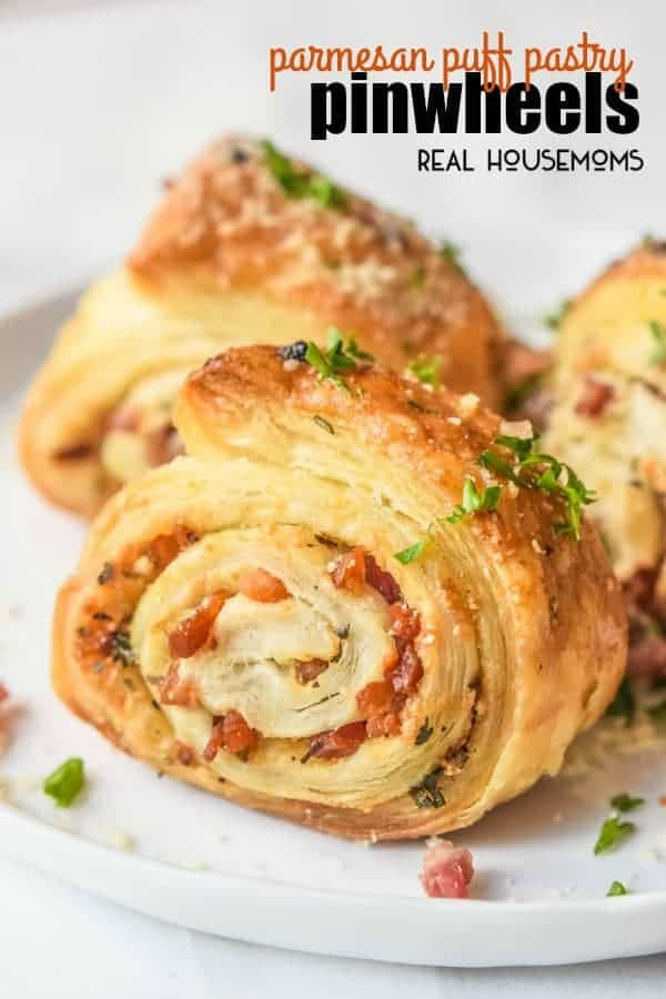 Appetizers Using Puff Pastry
 Parmesan Puff Pastry Pinwheels ⋆ Real Housemoms