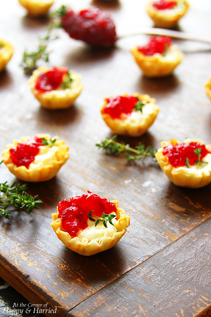 Appetizers With Cream Cheese
 Cranberry & Cream Cheese Mini Phyllo Bites Christmas