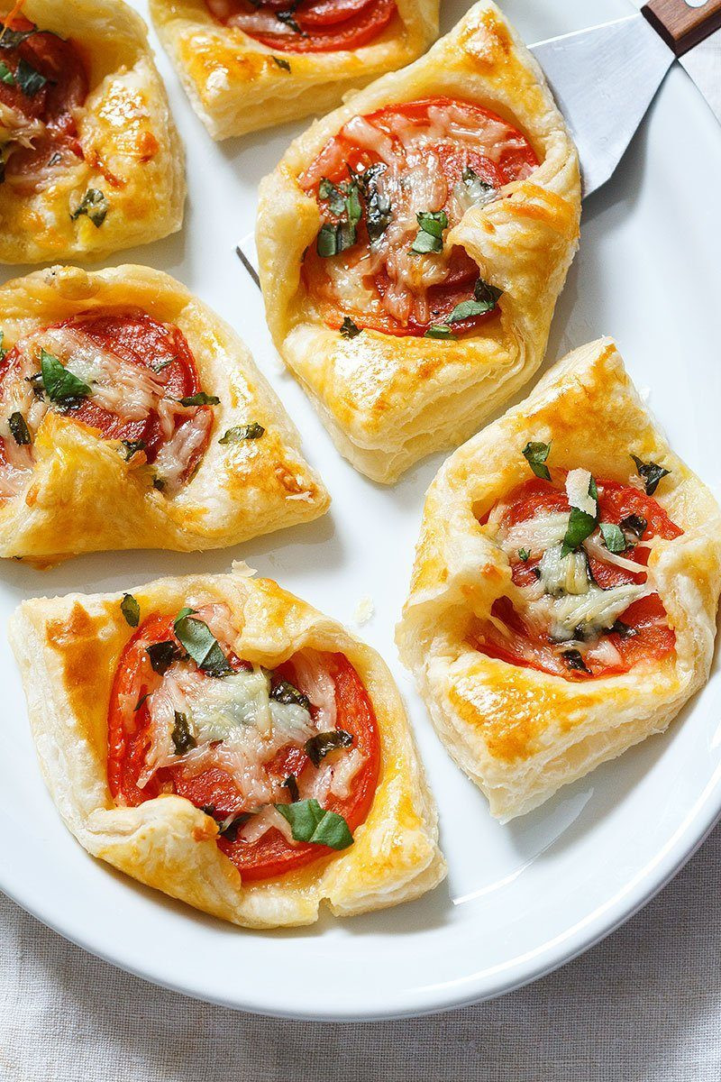 Appetizers With Puff Pastry Sheets
 Pepperoni Basil Tomato Puffs — Eatwell101