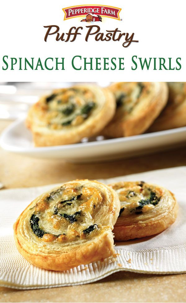 Appetizers With Puff Pastry Sheets
 Spinach Cheese Swirls Recipe
