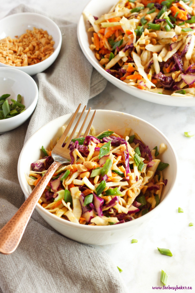 Asian Cabbage Salad
 Asian Cabbage Salad with Ginger Peanut Dressing The Busy