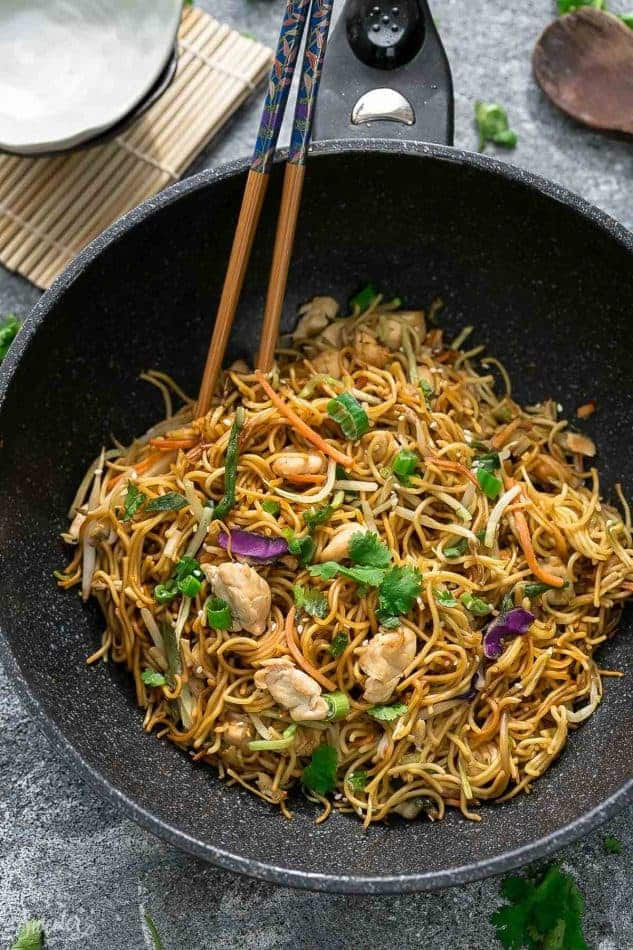 Authentic Chinese Recipes
 Chicken Chow Mein Noodles The BEST Easy e Pot Pan