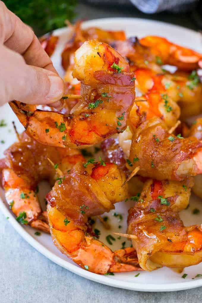 Bacon Dinner Recipes
 Sweet and Savory Bacon Wrapped Shrimp