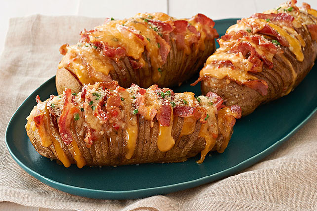 Bacon Dinner Recipes
 Cheesy Bacon Hasselback Potato Recipe Kraft Recipes