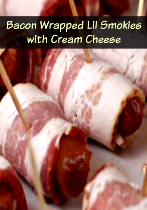 Bacon Wrapped Appetizers Cream Cheese
 Bacon Wrapped Little Smokies with Cream Cheese