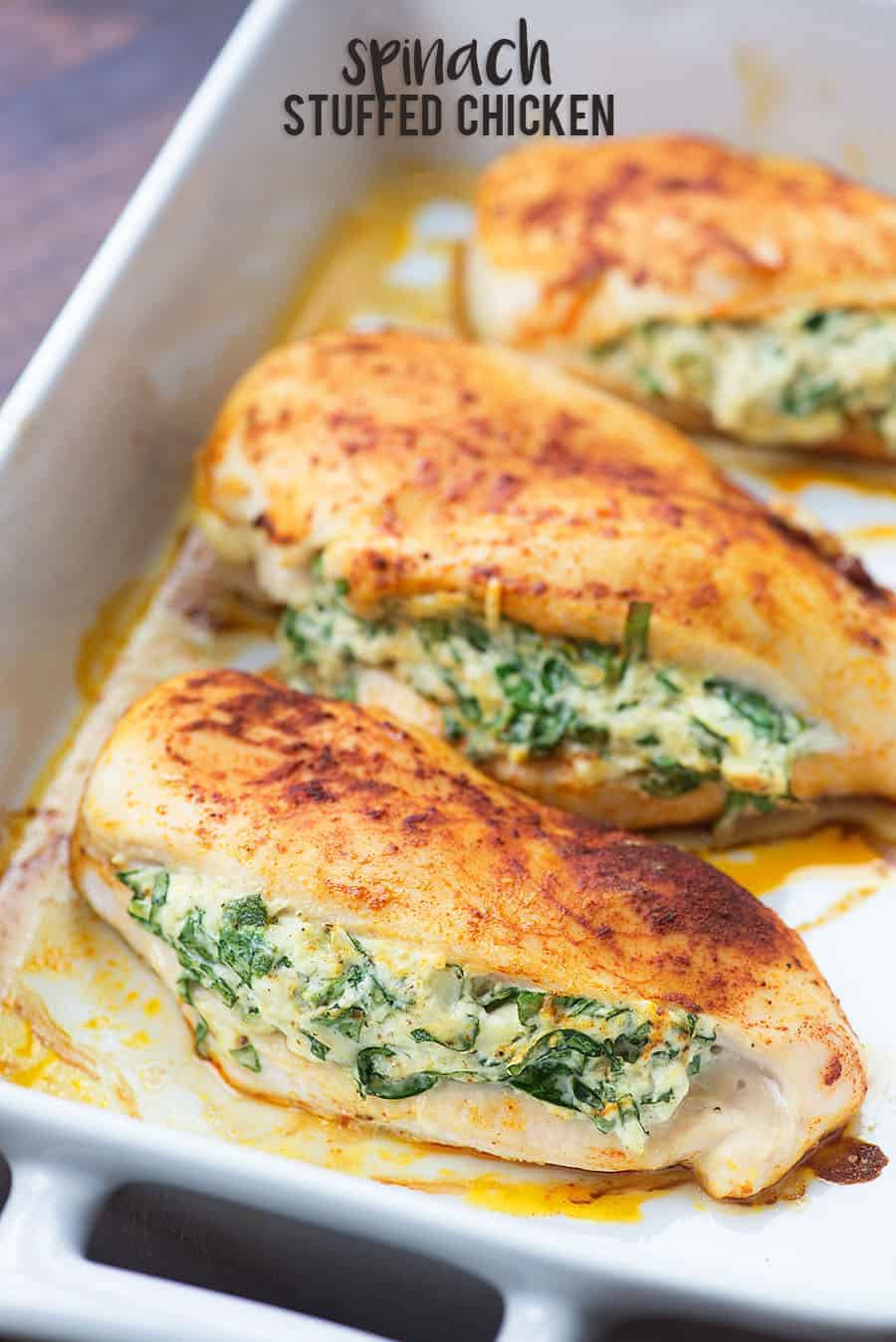 Baked Chicken Breast Recipes Healthy
 Spinach Stuffed Chicken Breasts a healthy low carb