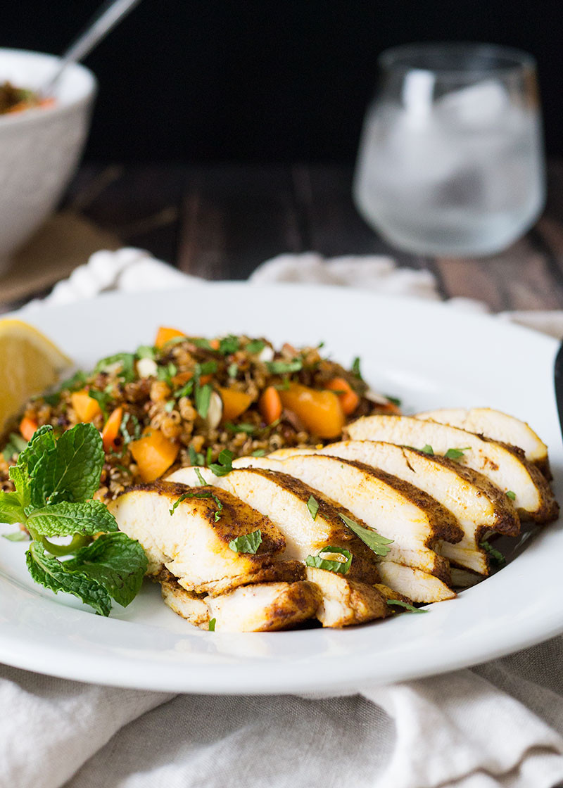 Baked Chicken Breast Recipes Healthy
 Moroccan Chicken Breast Recipe with Quinoa Salad Mid