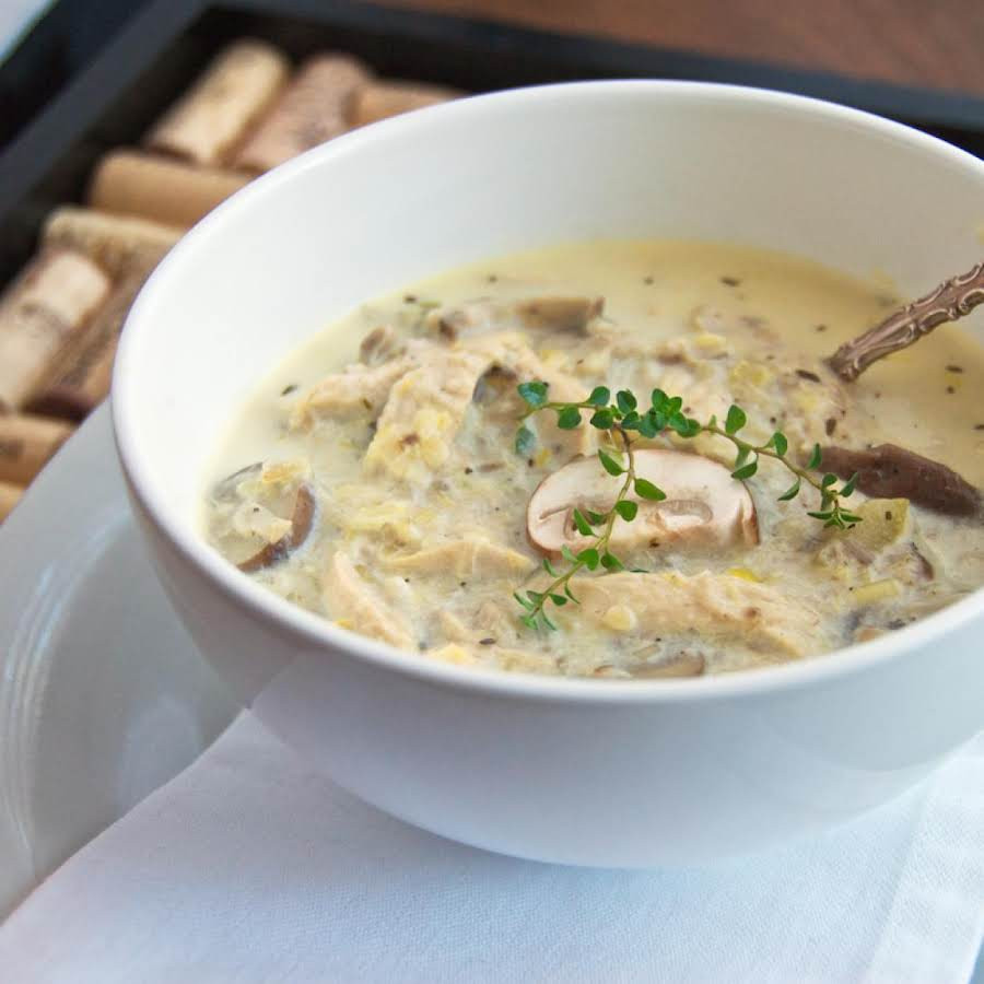 Baked Chicken Recipe With Cream Of Mushroom Soup
 Creamy Roasted Chicken And Ve able Soup Recipe