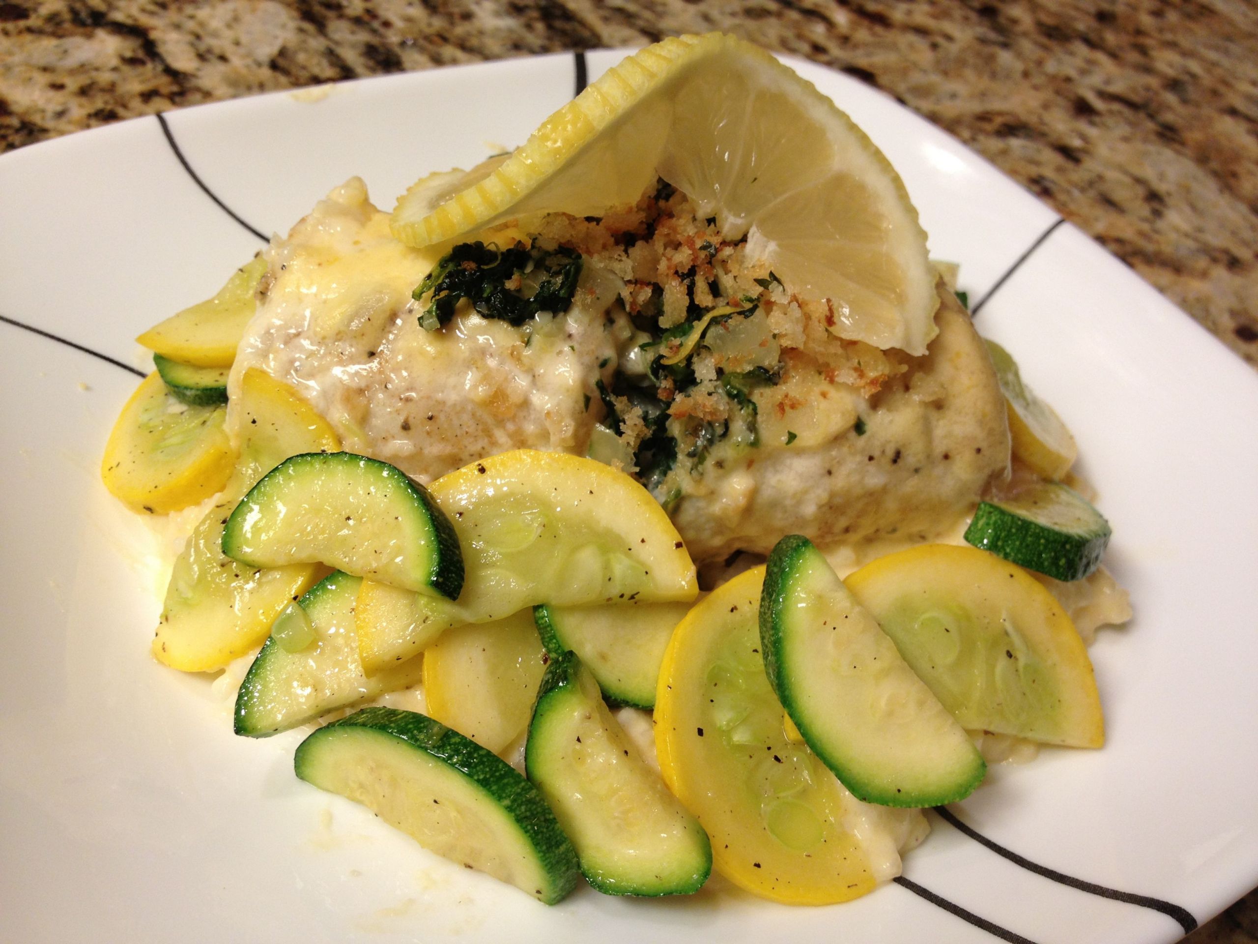 Baked Fish And Rice Recipes
 Spinach Baked stuffed flounder with rice and sauté veggies