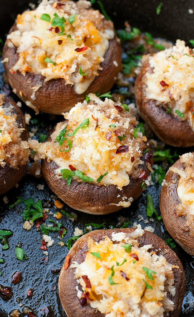 Baked Mushrooms Recipe
 Crab Stuffed Mushrooms Recipe Peas and Crayons