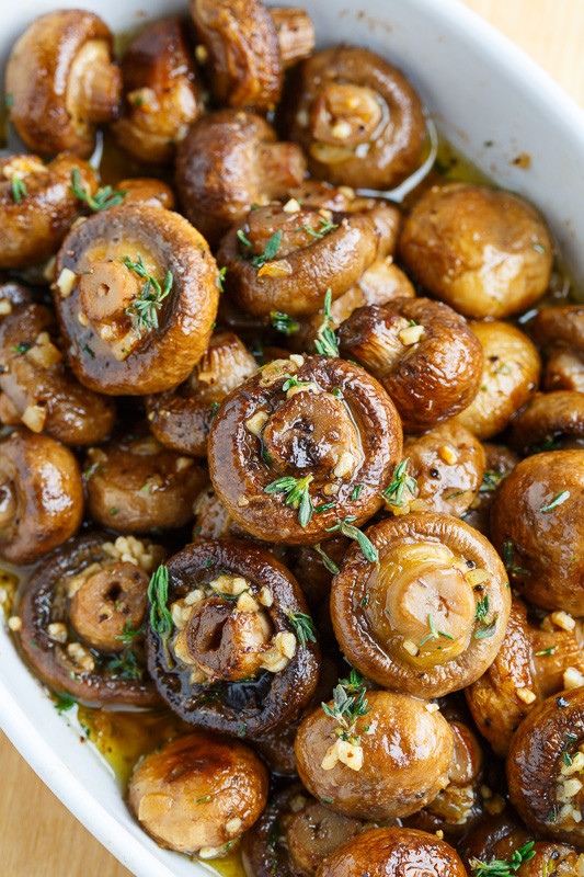 Baked Mushrooms Recipe
 Roasted Mushrooms in a Browned Butter Garlic and Thyme