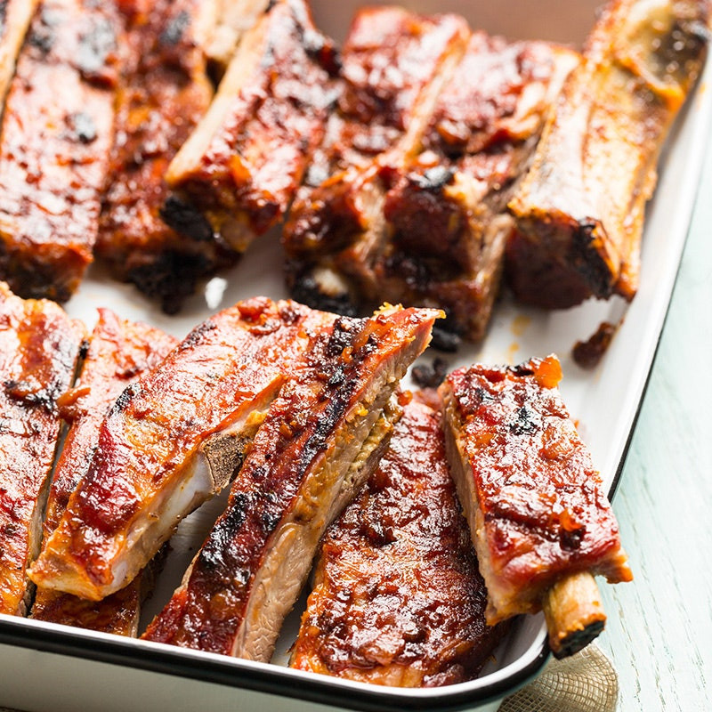 Bbq Pork Ribs
 Classic Barbecue Pork Ribs with Smoky Bacon Barbecue Sauce