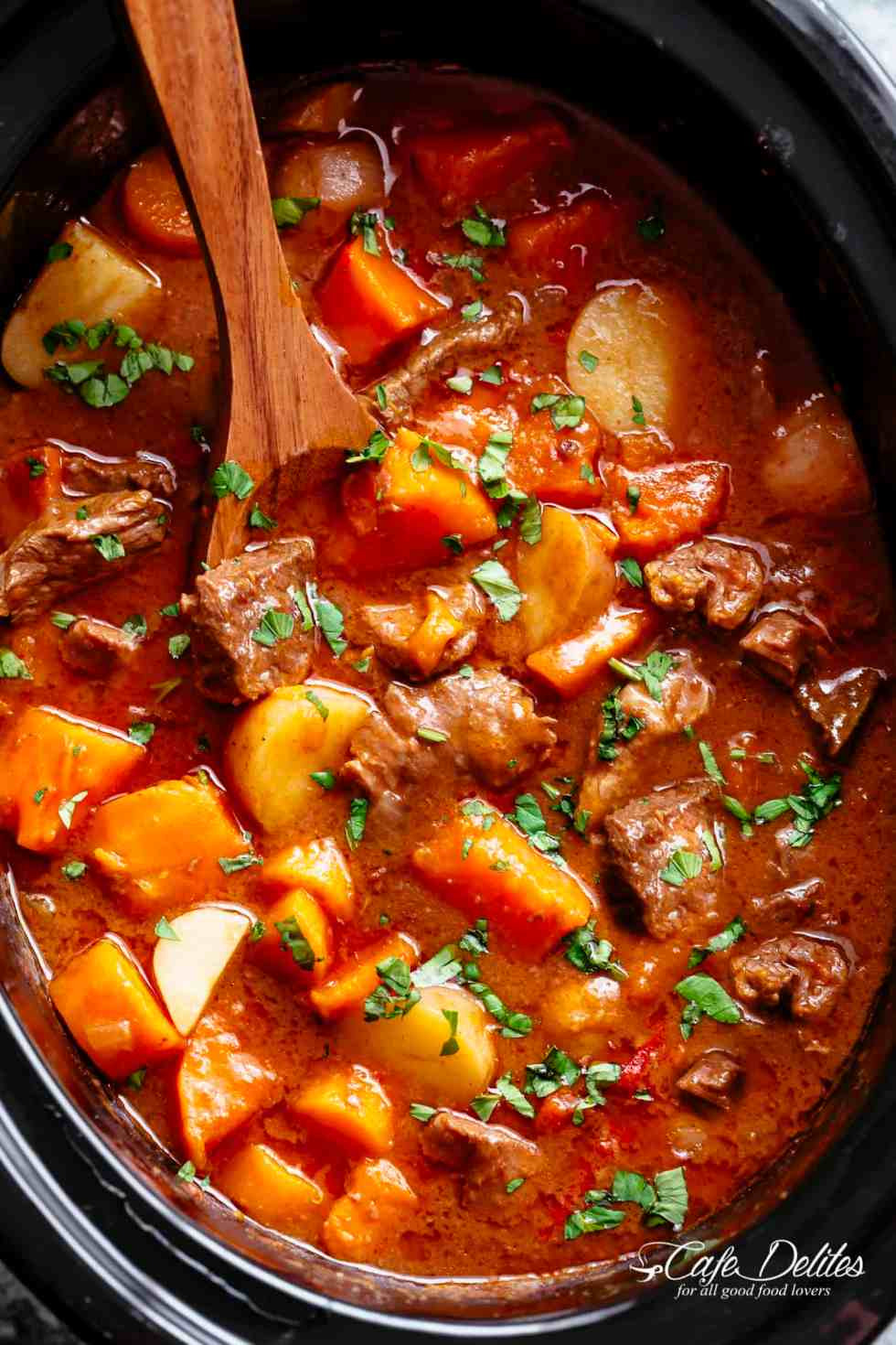 Beef And Potato Stew
 Slow Cooker Beef Stew Cafe Delites
