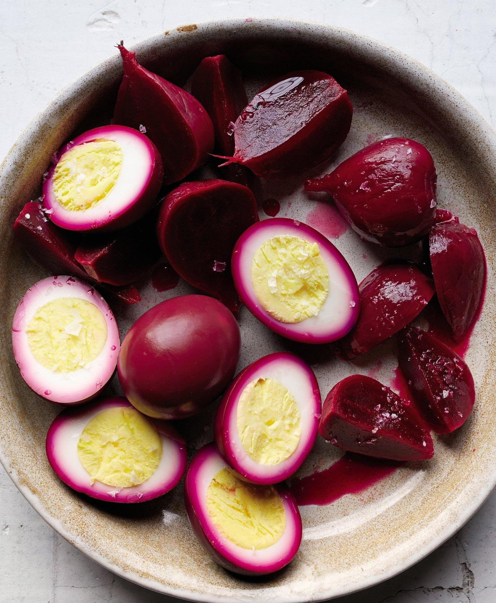 Beet Pickled Eggs
 Pickled beet eggs Pennsylvania Dutch treats are tangy