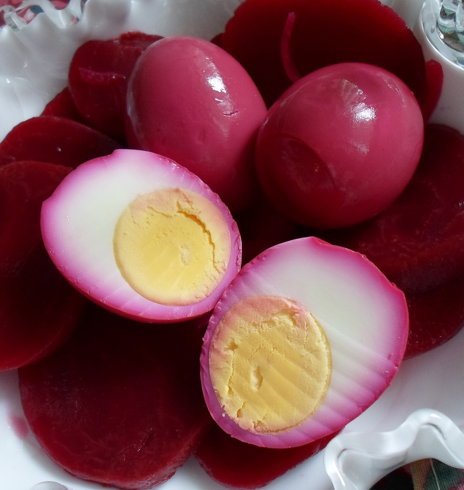 Beet Pickled Eggs
 Happier Than A Pig In Mud Amish Pickled Red Beet Eggs