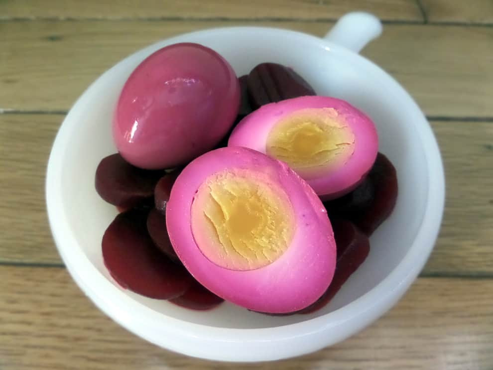 Beet Pickled Eggs
 Pennsylvania Dutch Red Beet Pickled Eggs