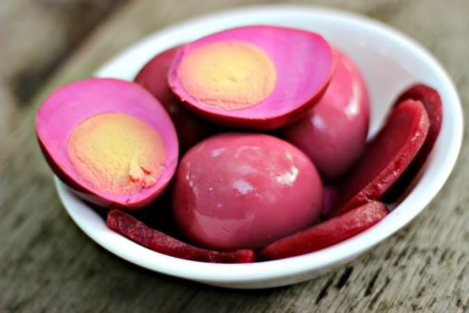 Beet Pickled Eggs
 Pickled Red Beet Eggs Recipe from Mom Just 2 Sisters