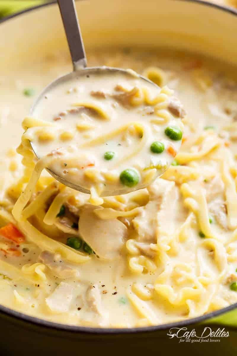 Best Chicken Noodle Soup Recipe
 Creamy Chicken Noodle Soup Lightened Up Cafe Delites