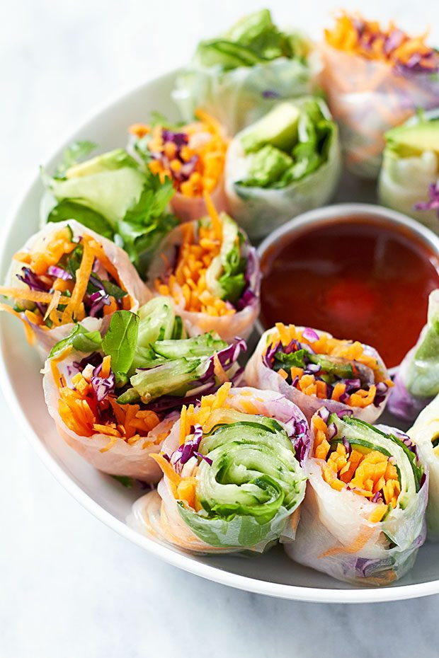 Best Healthy Appetizers
 Veggie Spring Rolls Recipe — Eatwell101