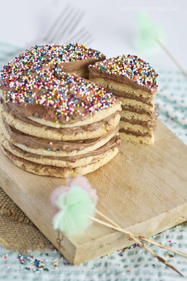 Birthday Cake Cookie Recipe
 Layered Birthday Cookie Cake Capturing Joy with Kristen Duke