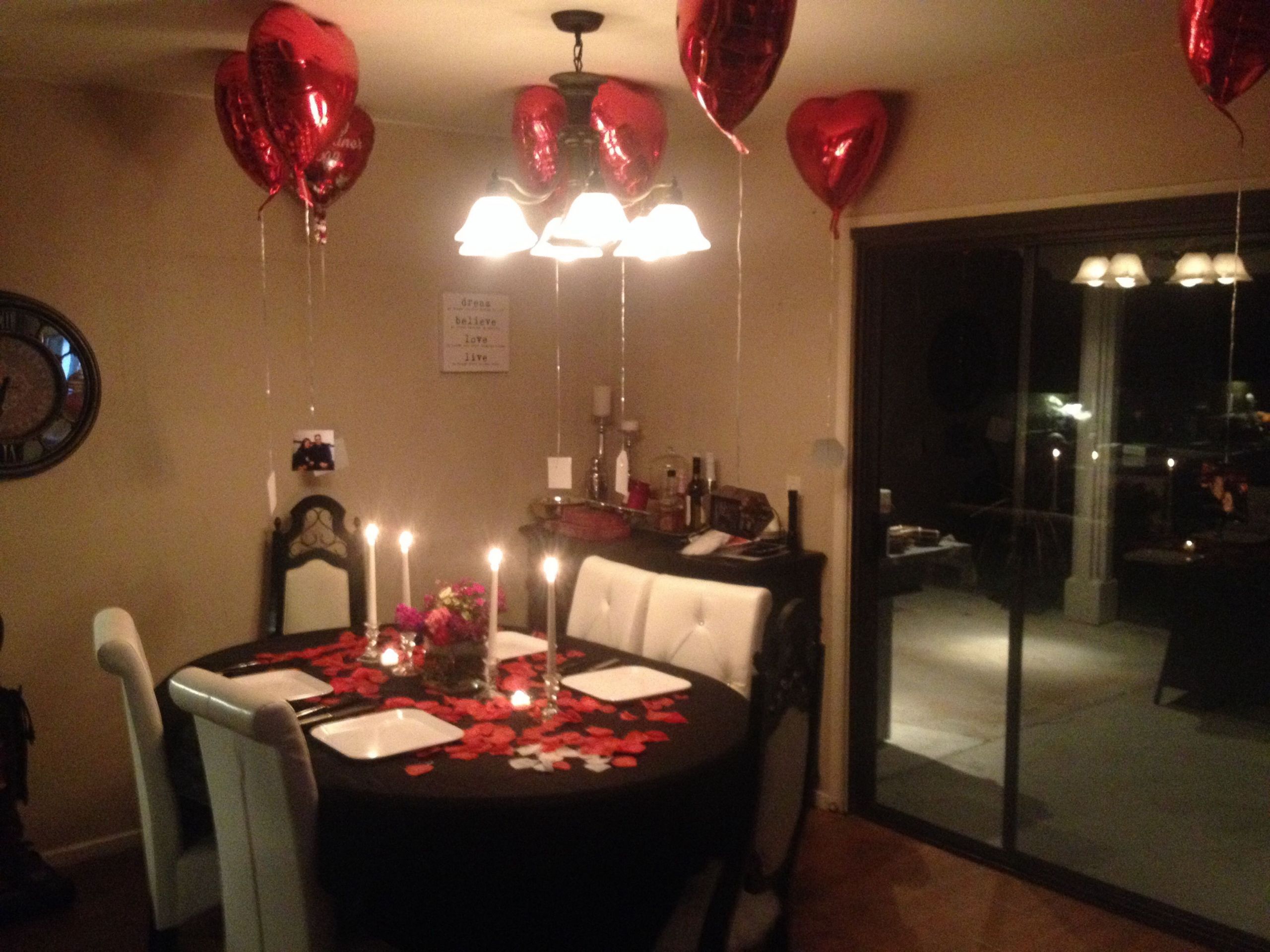 Birthday Dinner Ideas For Him
 Valentines day surprise for him Hanging pictures of us