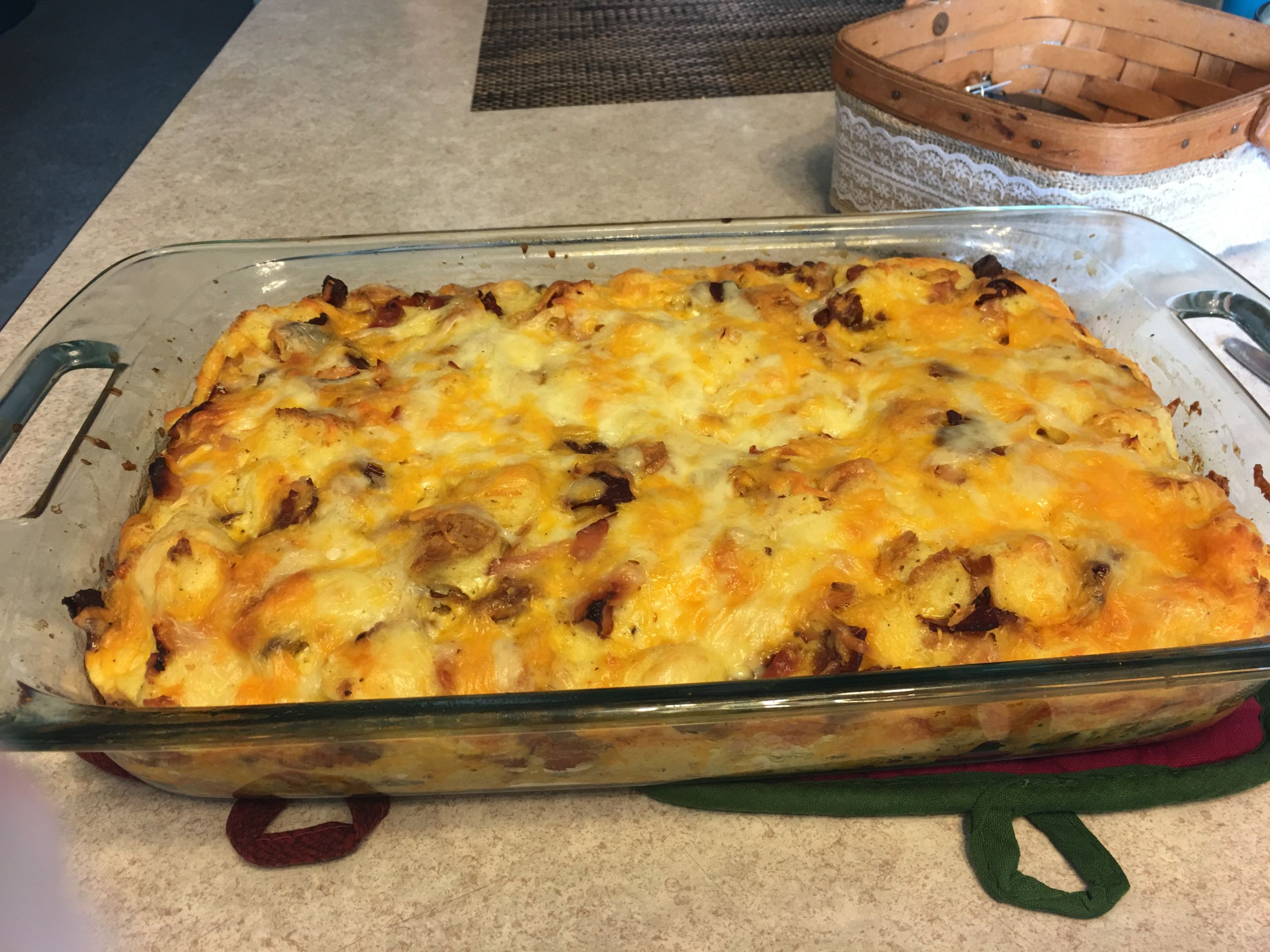 Breakfast Casserole With Bread Slices
 breakfast casserole with bread slices