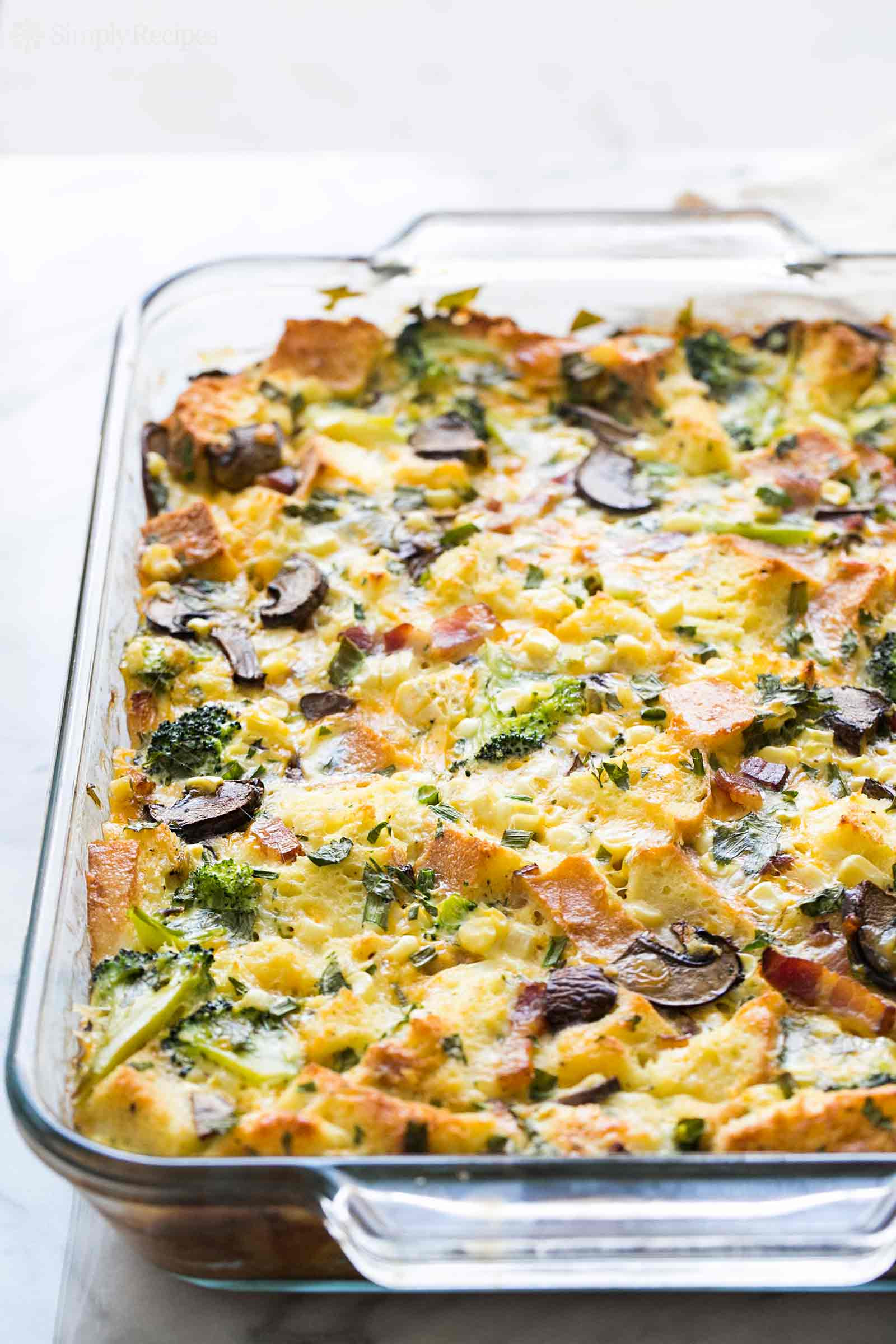 Breakfast Casserole With Bread Slices
 egg bake with bread slices