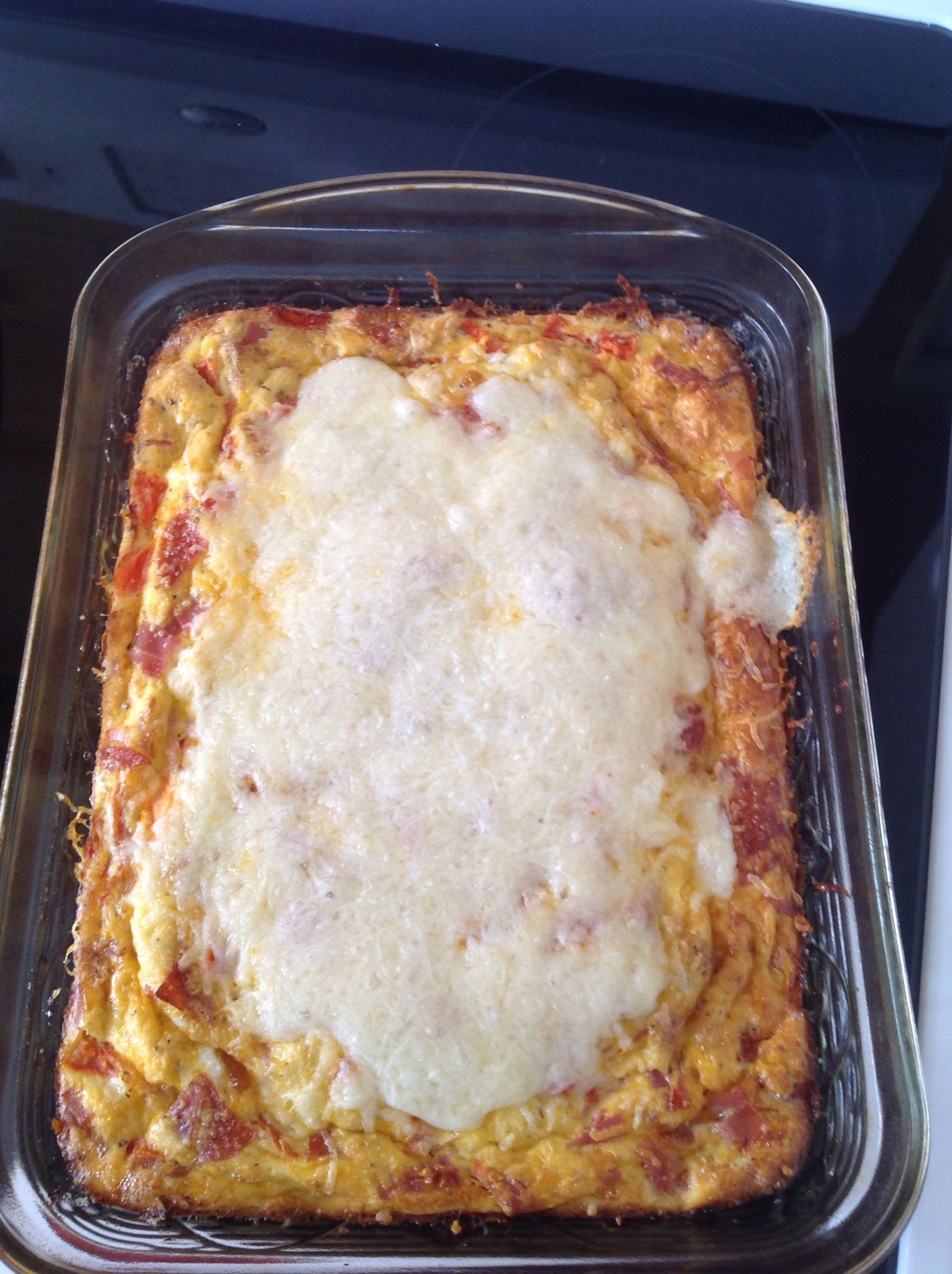 Breakfast Casserole With Bread Slices
 Pizza Breakfast Casserole 12 eggs 4 slices of white