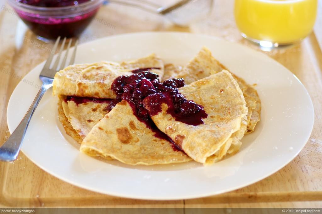 Breakfast Crepe Recipe
 Breakfast Crepes with Warm Berry Sauce Recipe