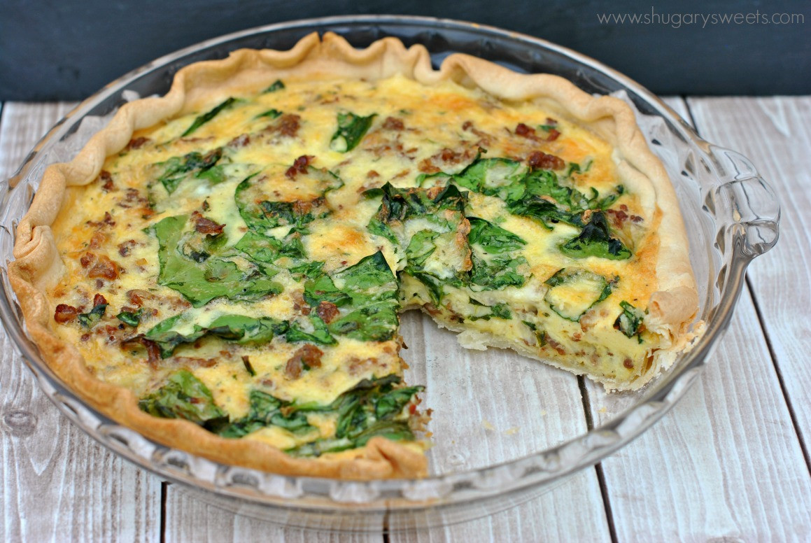 Breakfast Quiche With Sausage
 Spinach and Sausage Quiche Shugary Sweets