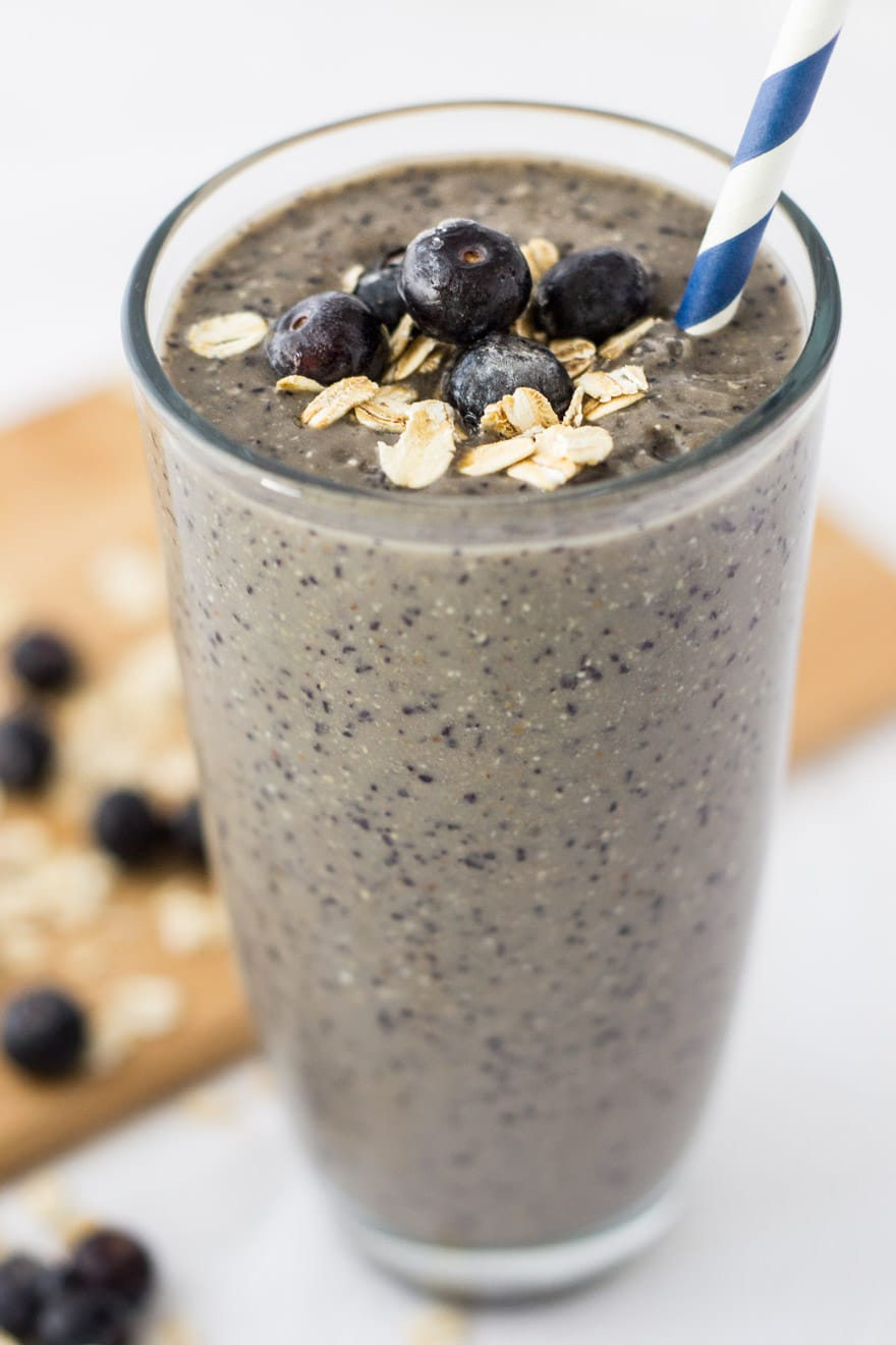 Breakfast Smoothies With Oats
 Blueberry Banana Oatmeal Smoothie for a Nutritious