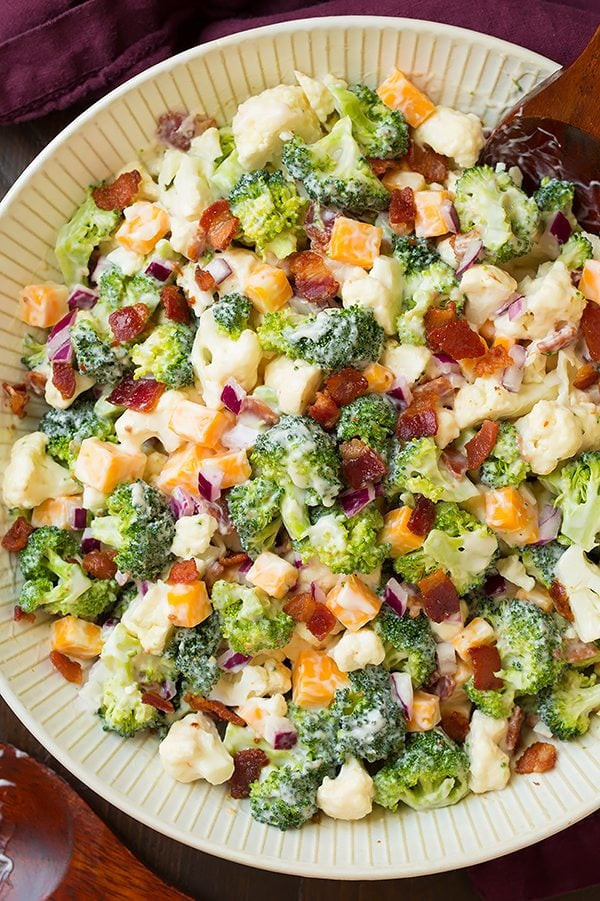 Broccoli Cauliflower Salad Recipe
 Broccoli and Cauliflower Salad Cooking Classy