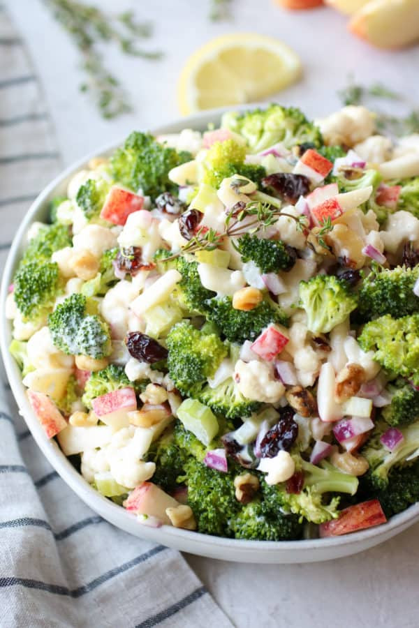 Broccoli Cauliflower Salad Recipe
 Apple Broccoli Cauliflower Salad The Real Food Dietitians