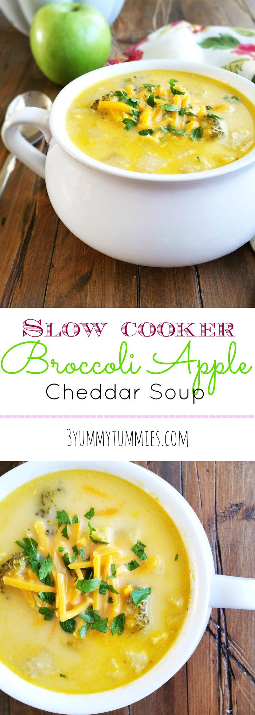 Broccoli Cheddar Soup Slow Cooker
 Slow Cooker Broccoli Apple Cheddar Soup