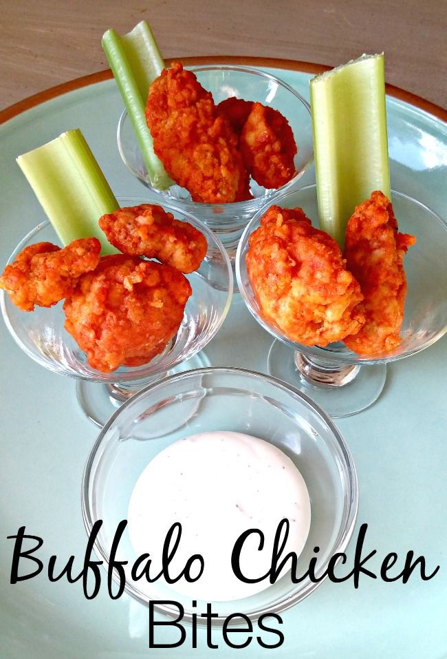 Buffalo Chicken Appetizers
 2 Ingre nt Buffalo Chicken Bites Perfect for Game Day