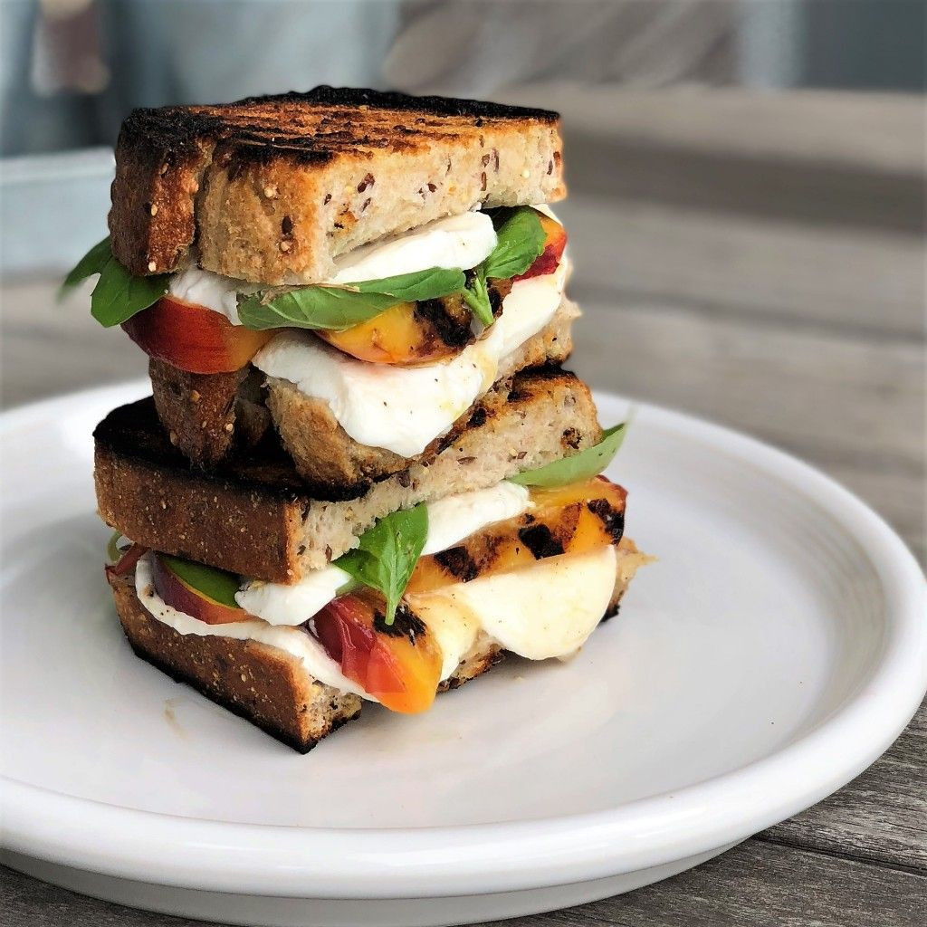 Calories In Grilled Cheese Sandwich On White Bread
 peach caprese grilled cheese sandwich