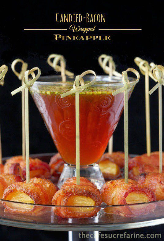 Candied Bacon Appetizers
 Can d Bacon Wrapped Pineapple