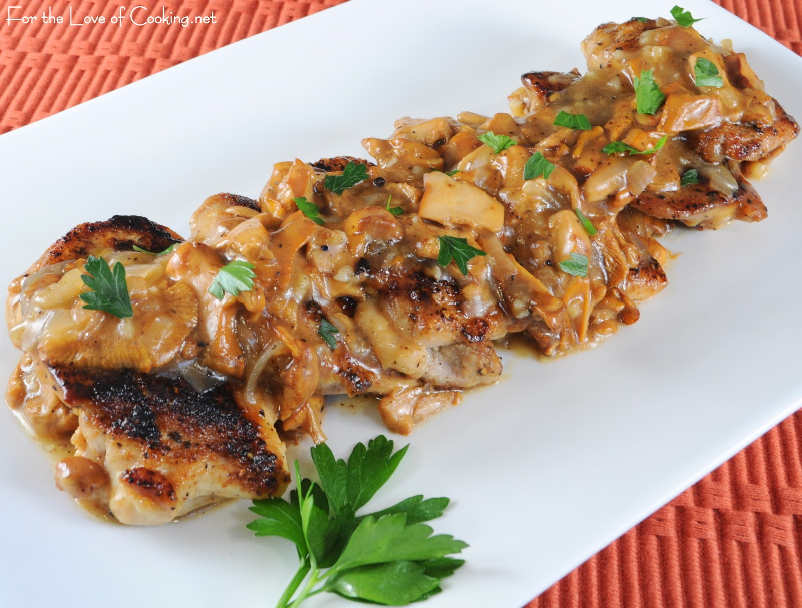 Chanterelle Mushrooms Recipe
 Chicken Thighs with Chanterelle Mushroom Sauce
