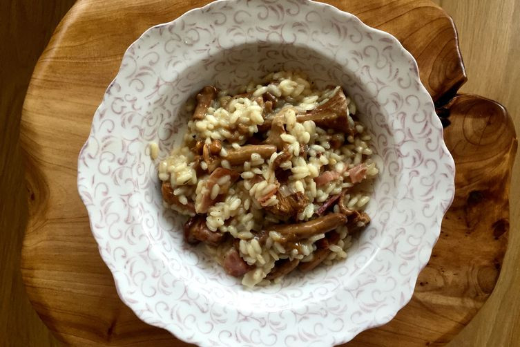 Chanterelle Mushrooms Risotto
 Chanterelle mushrooms and Speck risotto Recipe on Food52
