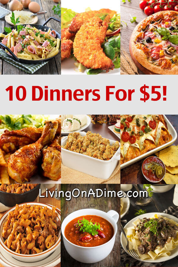 Cheap Dinner Recipes
 10 Dinners For $5 Cheap Dinner Recipes And Ideas