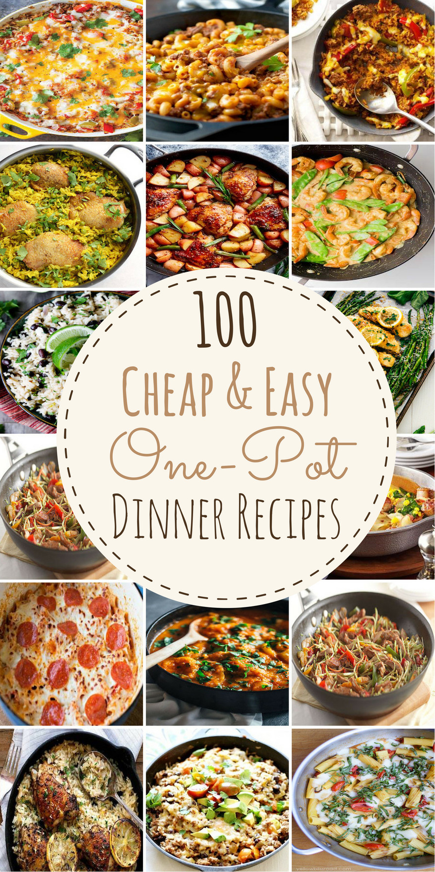 Cheap Dinner Recipes
 100 Cheap & Easy e Pot Dinner Recipes