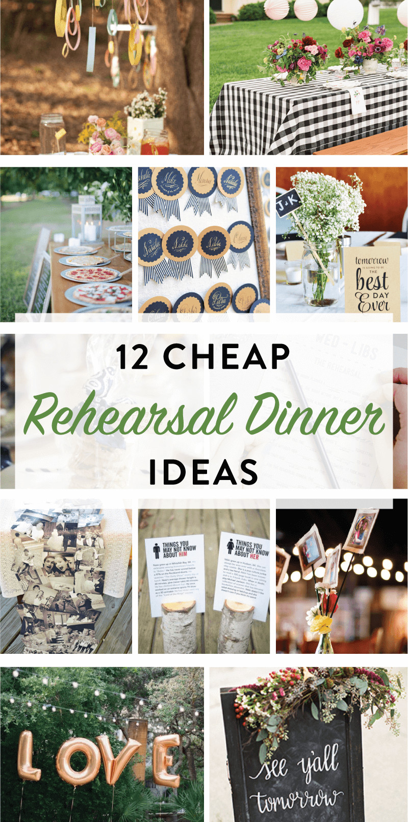 Cheap Rehersal Dinner Ideas
 10 Simple and Stunning Wedding Backdrop Ideas on Love the Day