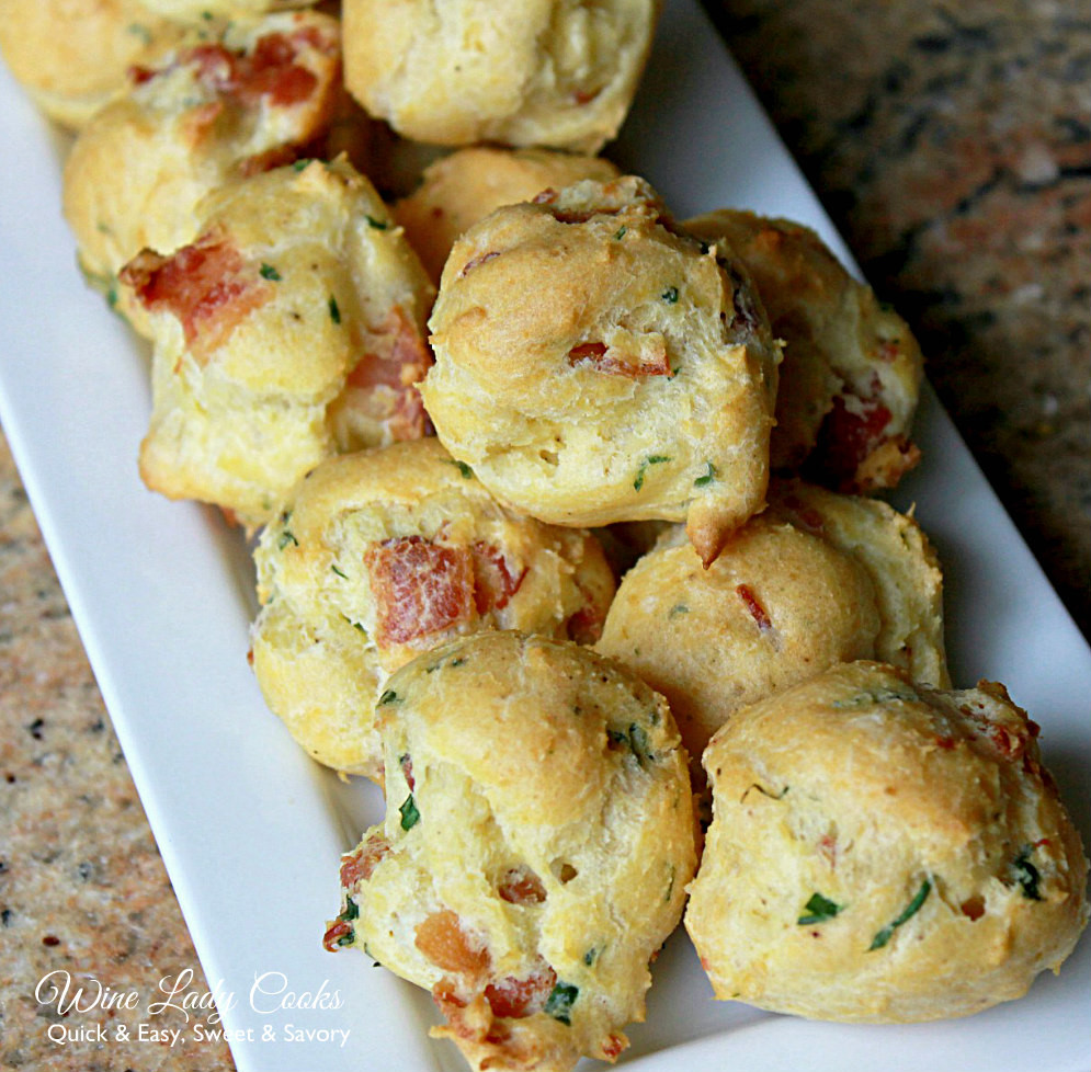 Cheese Puff Appetizers
 Bacon and Cheddar Cheese Puffs Recipe