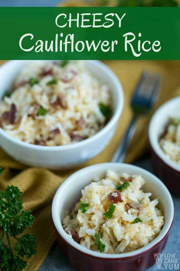 Cheesy Cauliflower Rice
 Cheesy Cauliflower Rice A Quick Keto Meal