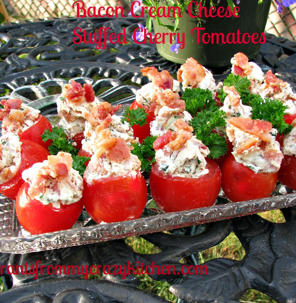 Cherry Tomato Appetizer Recipes
 Bacon Cream Cheese Stuffed Cherry Tomatoes Rants From My