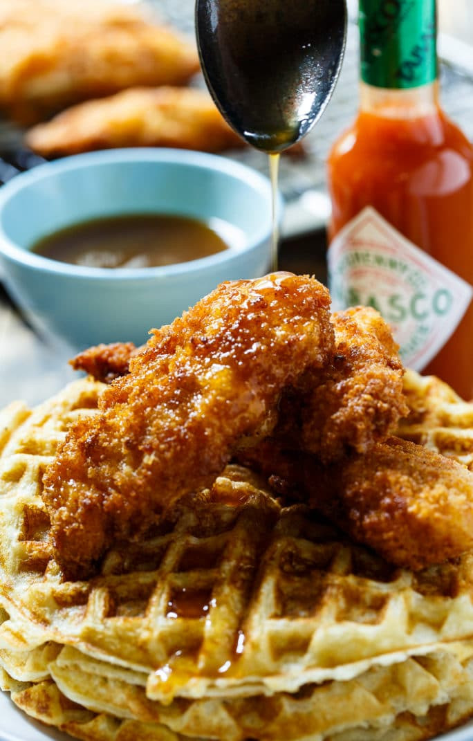 Chicken &amp; Waffles
 Chicken and Waffles with TABASCO Maple Syrup Spicy